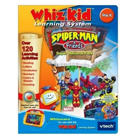 V Tech - Whiz Kid Learning System - Spider-Man & Friends - PC CD Game