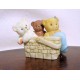 Cherished Teddies - Tiny Treasured Teddies - 3 Bears/Basket Figurine 104857