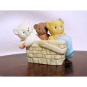 Cherished Teddies - Tiny Treasured Teddies - 3 Bears/Basket Figurine 104857