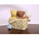 Cherished Teddies - Tiny Treasured Teddies - 3 Bears/Basket Figurine 104857
