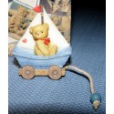 Cherished Teddies - Antique Toy Bear Sitting On Boat - Mini Figurine 537241