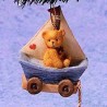 Cherished Teddies - Antique Toy Teddie On Sail Boat Hanging Ornament 707163