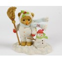 Cherished Teddies - Frankie Dressed in Snow Suit/Snowman Dated 2011 Figurine 4023733