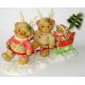 Cherished Teddies - Bears Pulling Sleigh Figurine 4005869