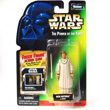 Star Wars The Power of the Force Green Card, Mon Mothma with Freeze Frame Slide