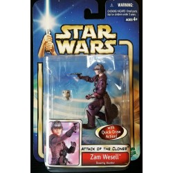 Star Wars Attack of the Clones Zam Wesell Figure Bounty Hunter