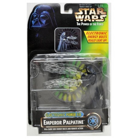 Star Wars The Power of the Force Green Card, Emperor Palpatine with Electronic Energy Bolts!