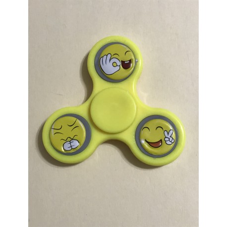 Fidget Spinner Toy Stress Reducer (Smiley Faces Happy Yellow)