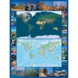 The Earth: Map & Satellite Photo - Ravensburger 1500 Piece Puzzle