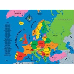 Map Of Europe - Ravensburger 100 Piece XXL Puzzle