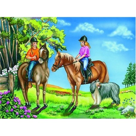 Outing On Horseback - Ravensburger 100 Piece XXL Puzzle