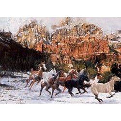 Running the Sacred Cliffs - Master Pieces 1000 Piece Puzzle