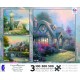 Candlelight Cottage / Cobblestone Bridge / A Light in the Storm - 3 in 1 Ceaco 900 Piece Puzzle