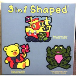 Boat / Teddy / Frog - 3 in 1 Sure-Lox 15 Piece Puzzle