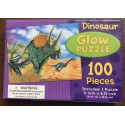 Glow Puzzle: Dinosaur - The Clever Factory, Inc 100 Piece Puzzle