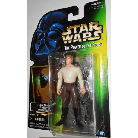 Star Wars The Power of the Force Green Card, Han Solo in Carbonite with Hologram