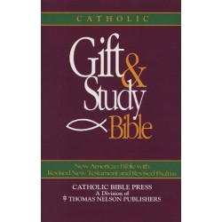Catholic: Gift And Study Bible, New American Bible with Revised New Testament and Revised Psalms - Leather Bound